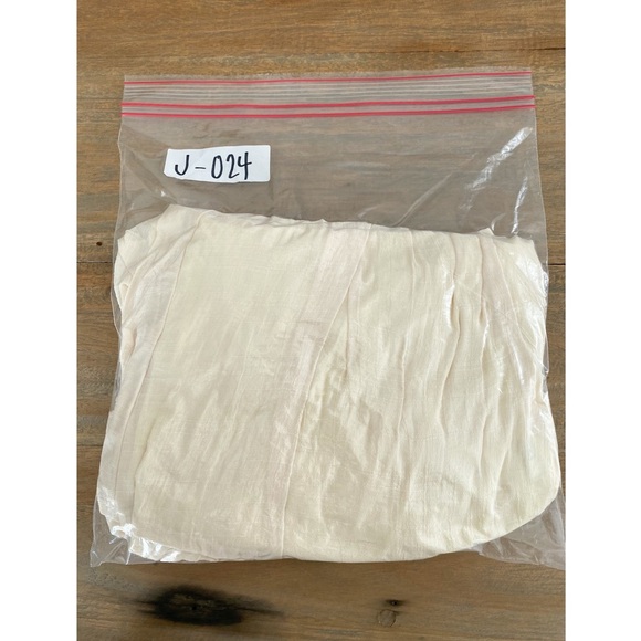 Womens Babydoll Puff Sleeve‎ Mini Dress S Cream Gauze Tie Back Etherial Romantic - Picture 8 of 9